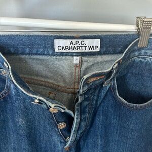 APC X CARHARTT PETITE STANDARD INDIGO JEANS. Excellent condition! Worn once!